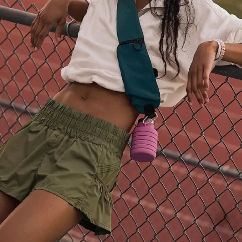 FP Movement by Free People Get Your Flirt on Shorts - Dark Olive NWOT